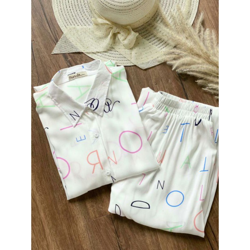 PIYAMA HOMESET RAYON UNIQLO