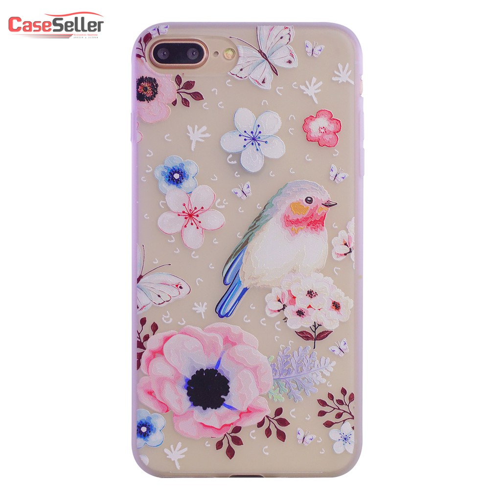 Samsung S10+ J2 Prime M10 M20 M30 CaseSeller  SoftCase  Softshell  Silicone Motif Bunga Sakura