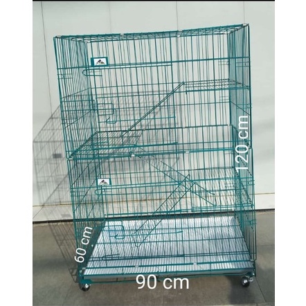 KANDANG KUCING 90x60x120 ( TINGKAT 3 + RODA )