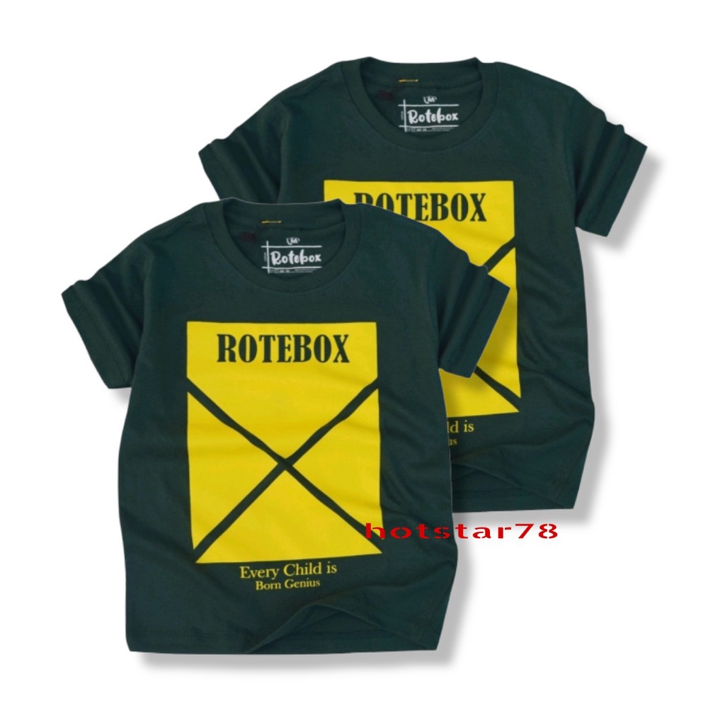 Rotebox Baju Kaos Oblong Distro Anak Laki Laki Umur 1-12 Tahun Bahan Katun