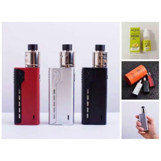 Paket Vapor Siap Ngebul TESLA TERMINATOR 90w Fapor Vape Fape RDA Rokok Elektrik Kebul + Batre3