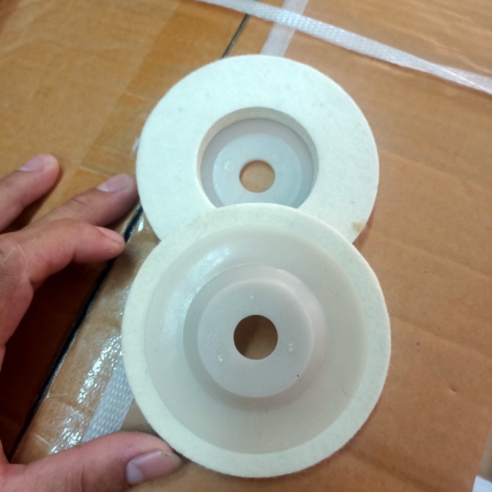 wool poles 100mm putih wool poles 4" putih - wool poles 4" cup putih