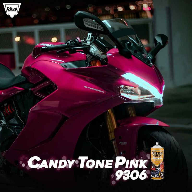 Pilok Pink Candy Tone Paket Diton Premium 4 Klg Cat Semprot Sepeda Motor Mobil Velg Helm