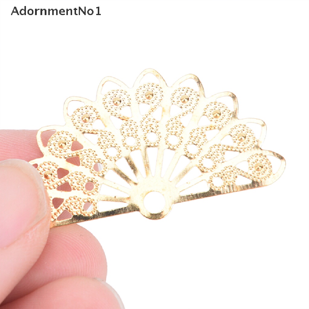 (AdornmentNo1) 100pcs / Set Hiasan Bunga Filigree Bahan Metal Untuk Kerajinan Perhiasan DIY