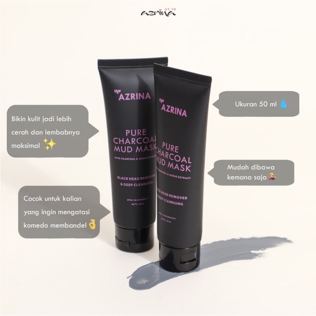 Azrina Pure Charcoal Mud Mask 50ml