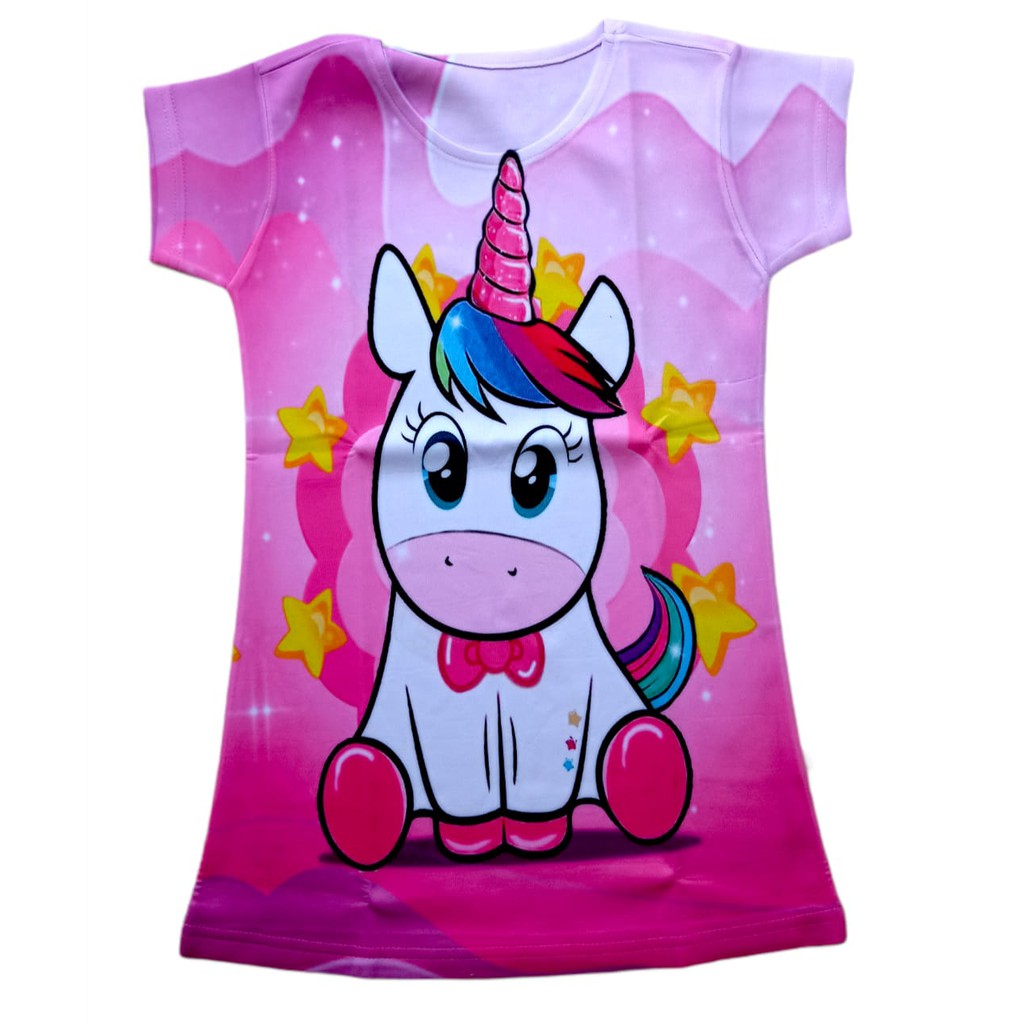 Dress Little Pony || Dress anak motif little pony || Dress printing little pony