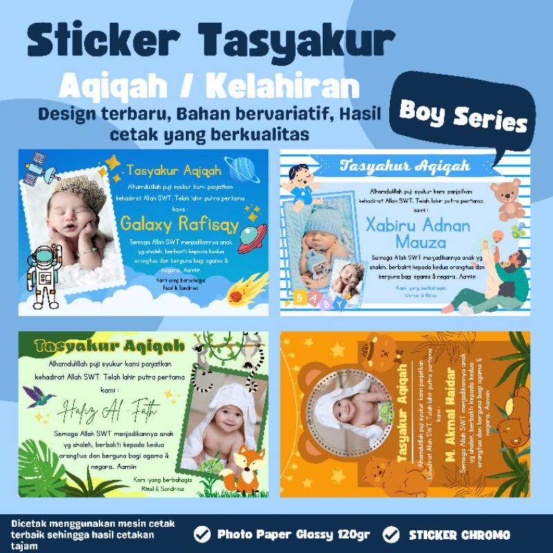 

STICKER AQIQAH / LABEL AQIQAH TERBARUU VERSI 2
