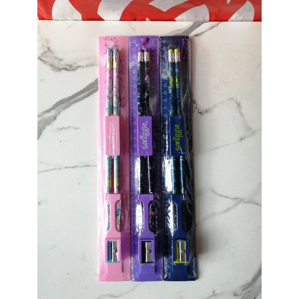 

Smiggle Explore Combo Ruler Stationery set / pencil penggaris rautan penghapus dino kupukupu ball