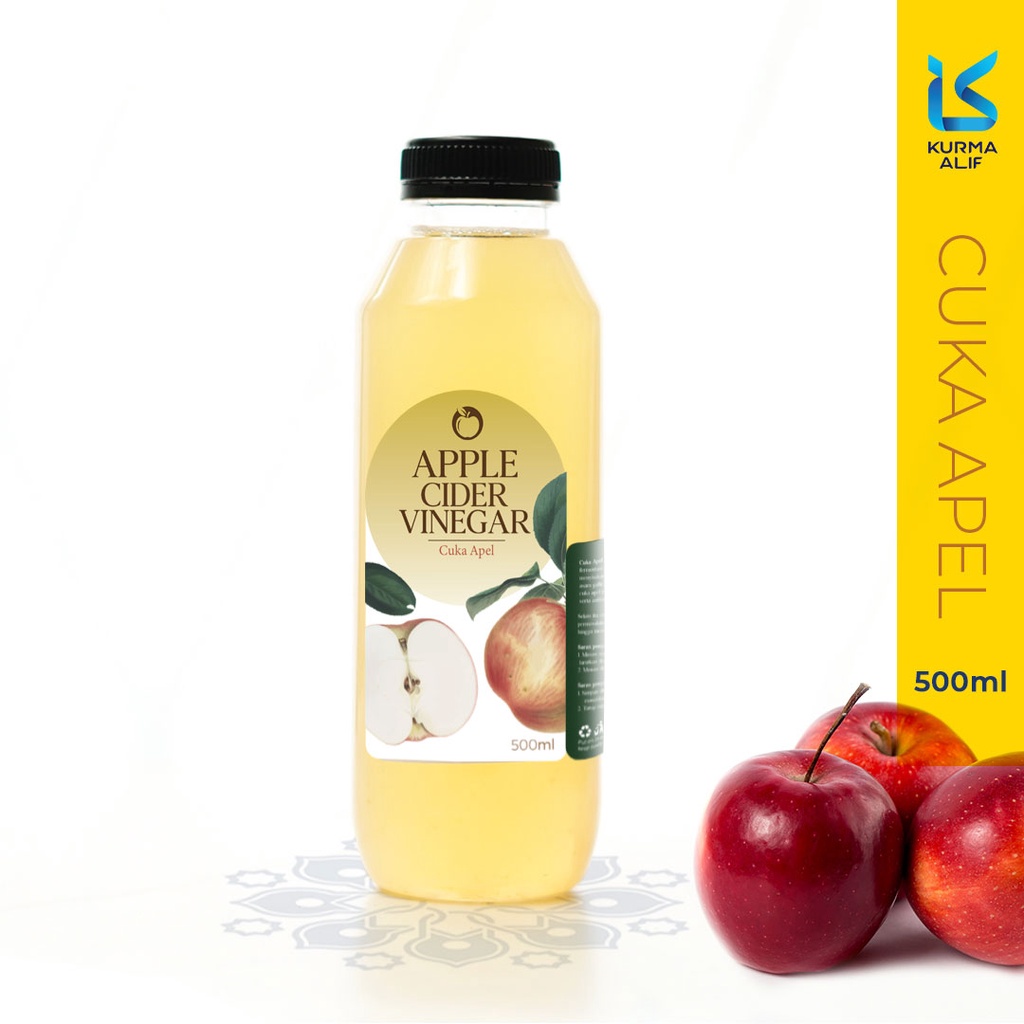 Cuka Apel 500ml Asli With Mother - Apple Cineger Vineger Original Organik Premium