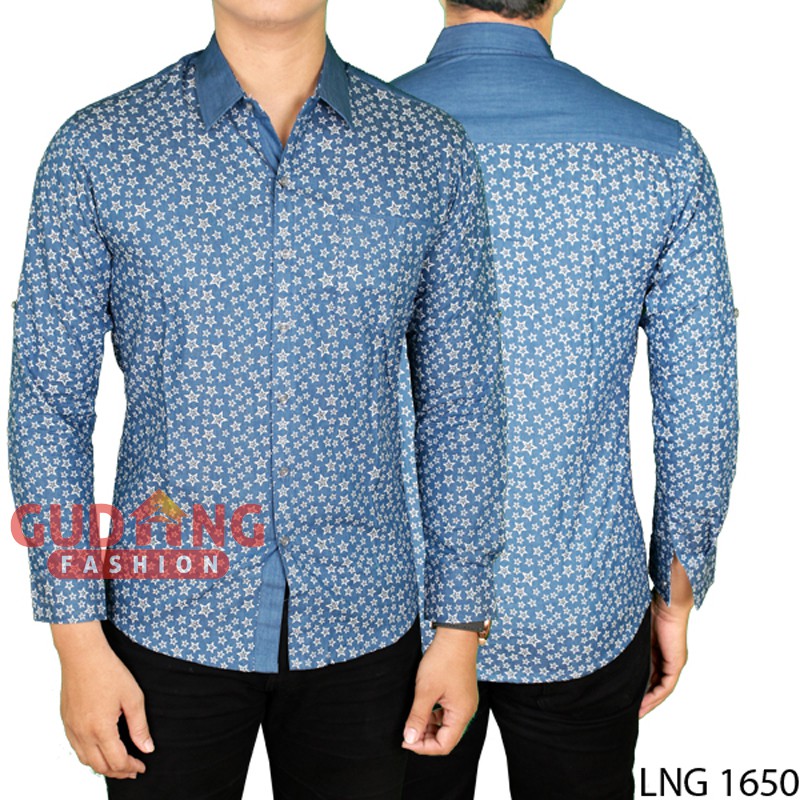 Kemeja Casual Pria Lengan Panjang - Slim Fit / Premium Quality (COMB)