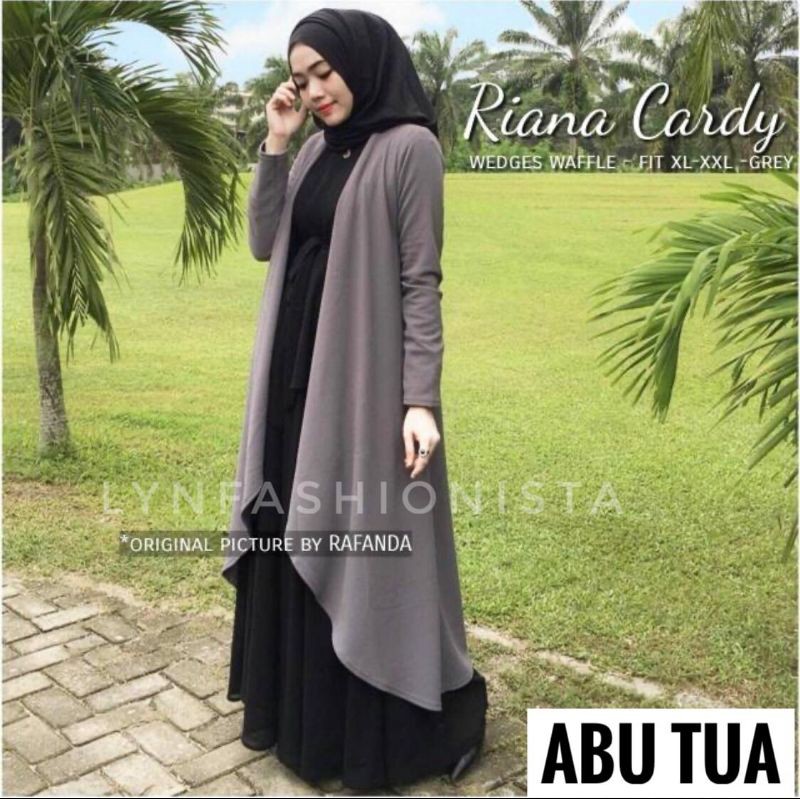 LONG OUTER WANITA/OUTER CARDIGAN PANJANG/CARDI MUSLIM PREMIUM/RIANA