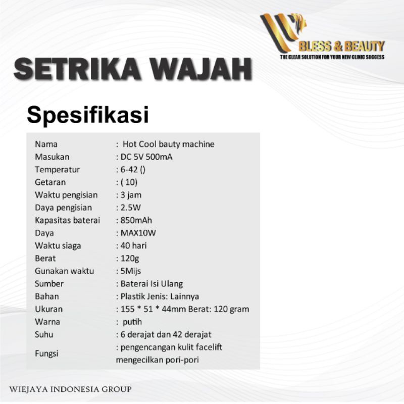 Alat Setrika Wajah Original Facelift Hot and Cold Face Lifting Anti Aging Menghilangkan Kerutan