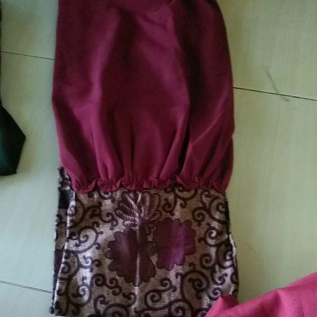 Gamis Batik Meisya Style Rampel Miring