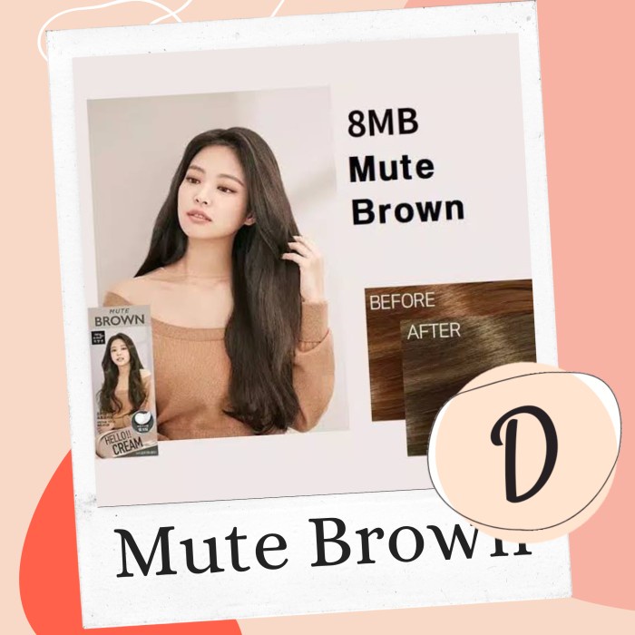 vf201tt Mise En Scene Hello Cream Hair Dye Coloring (Blackpink Edition) - Mute Brown Cz20Z1C