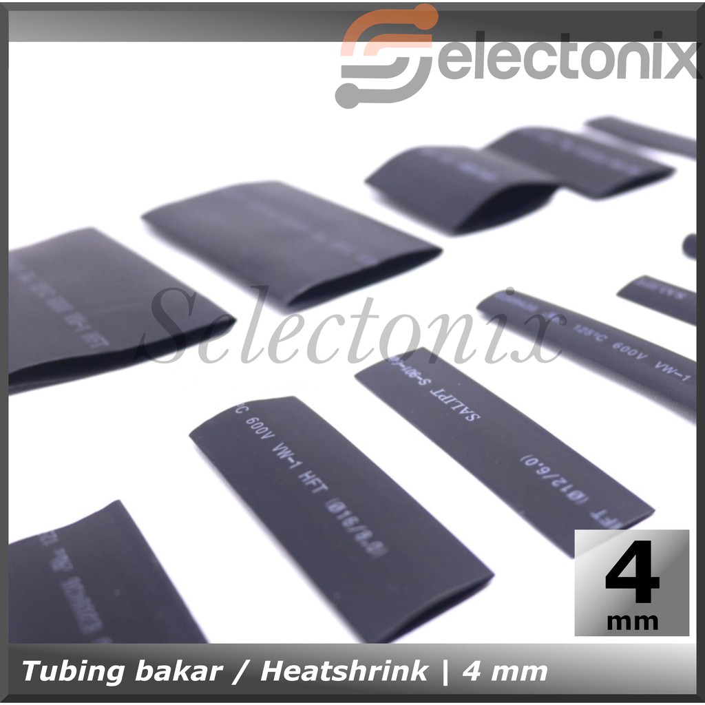 [4 mm] Selongsong / Tubing Bakar / Heat Shrink [1m]