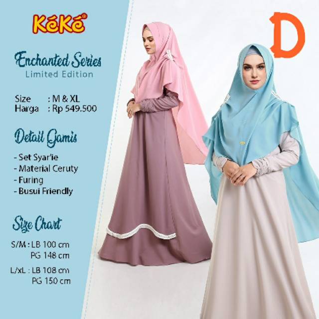 Gamis Dewasa Keke Syari ~ Enchanted Series D ~