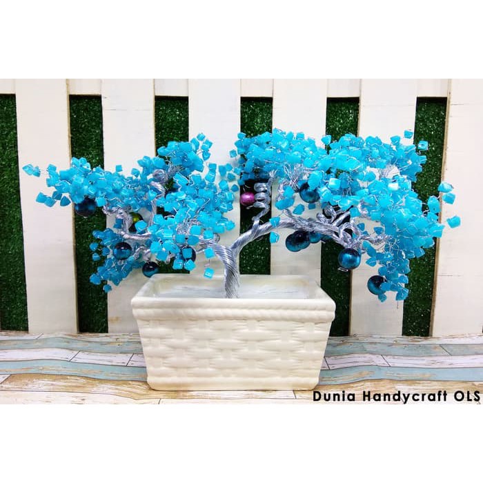 Vas / Pot Keramik Kotak Panjang Tambang Kecil