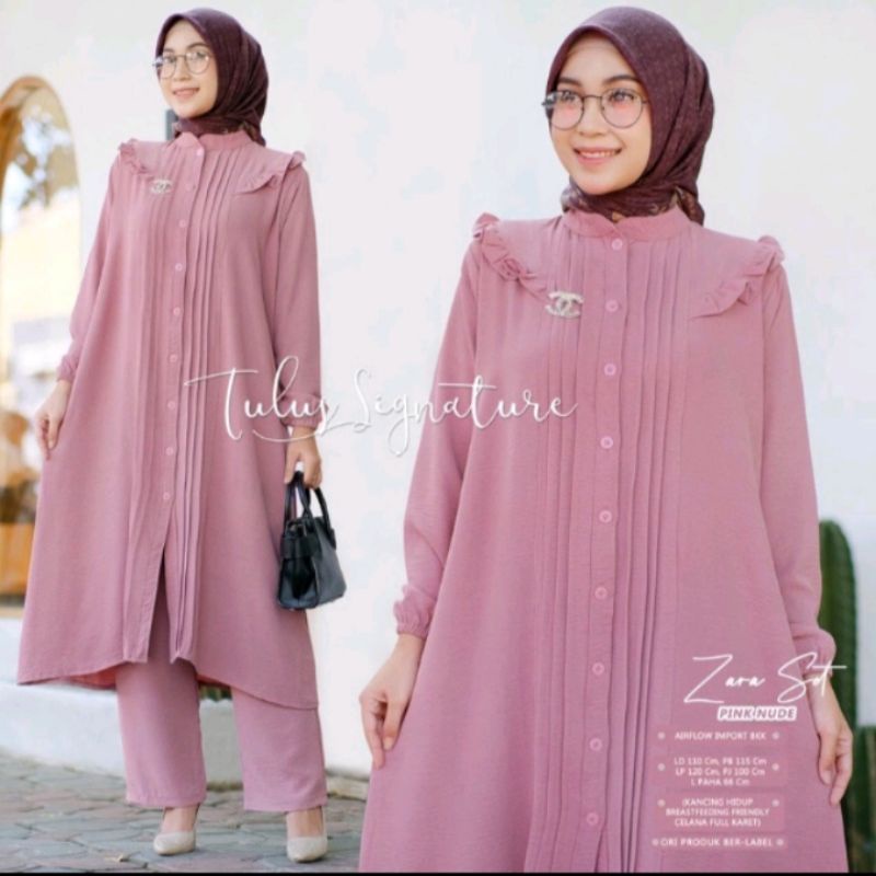 ZARA SET ONE SET LONG TUNIK || ld-110-125 || TUNIK JUMBO TUNIK KIKINIAN LONG TUNIK