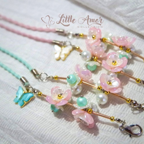 Tali masker / tali masker bunga / tali masker cantik/ kalung masker cantik / strap masker / strap ma