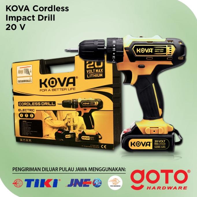 Kova 20V Cordless Drill Bor Listrik Tembok