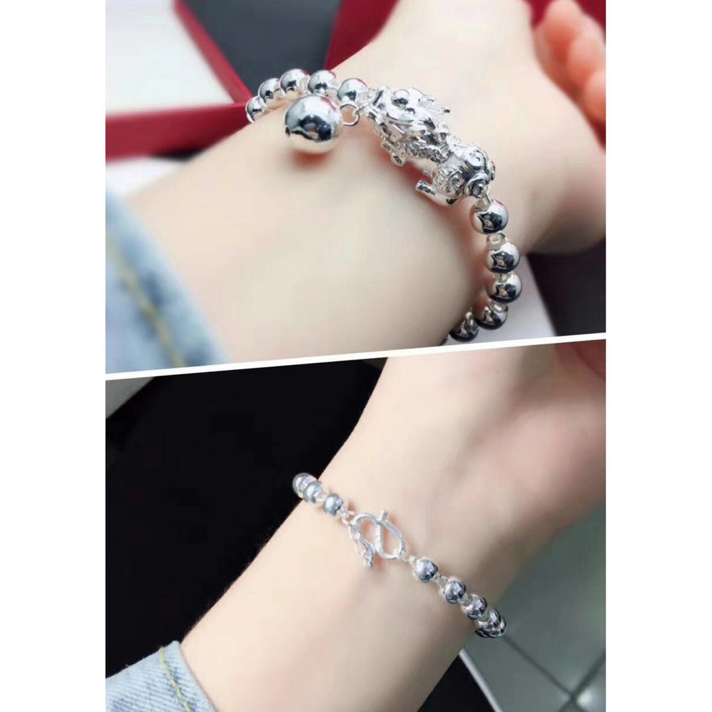 925 perak sterling vintage wanita gelang beruntung fashion perhiasan