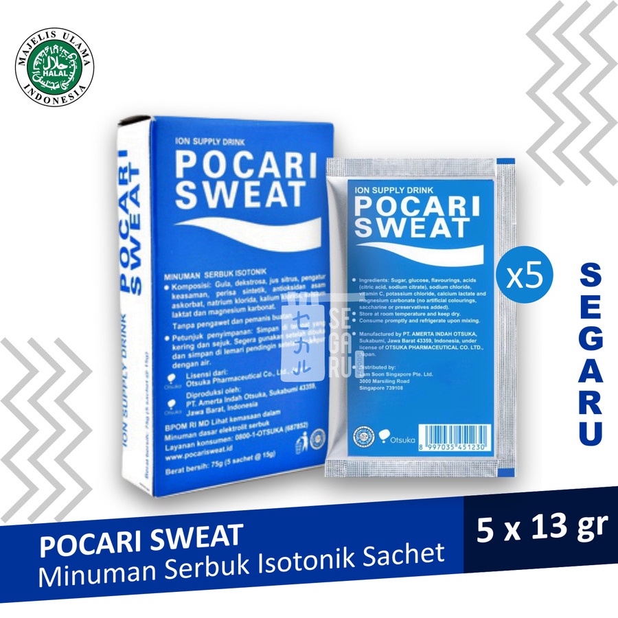 

Pocari Sweat Sachet 13 gram 1 Box (5 Sachet) | Minuman Isotonik Sachet