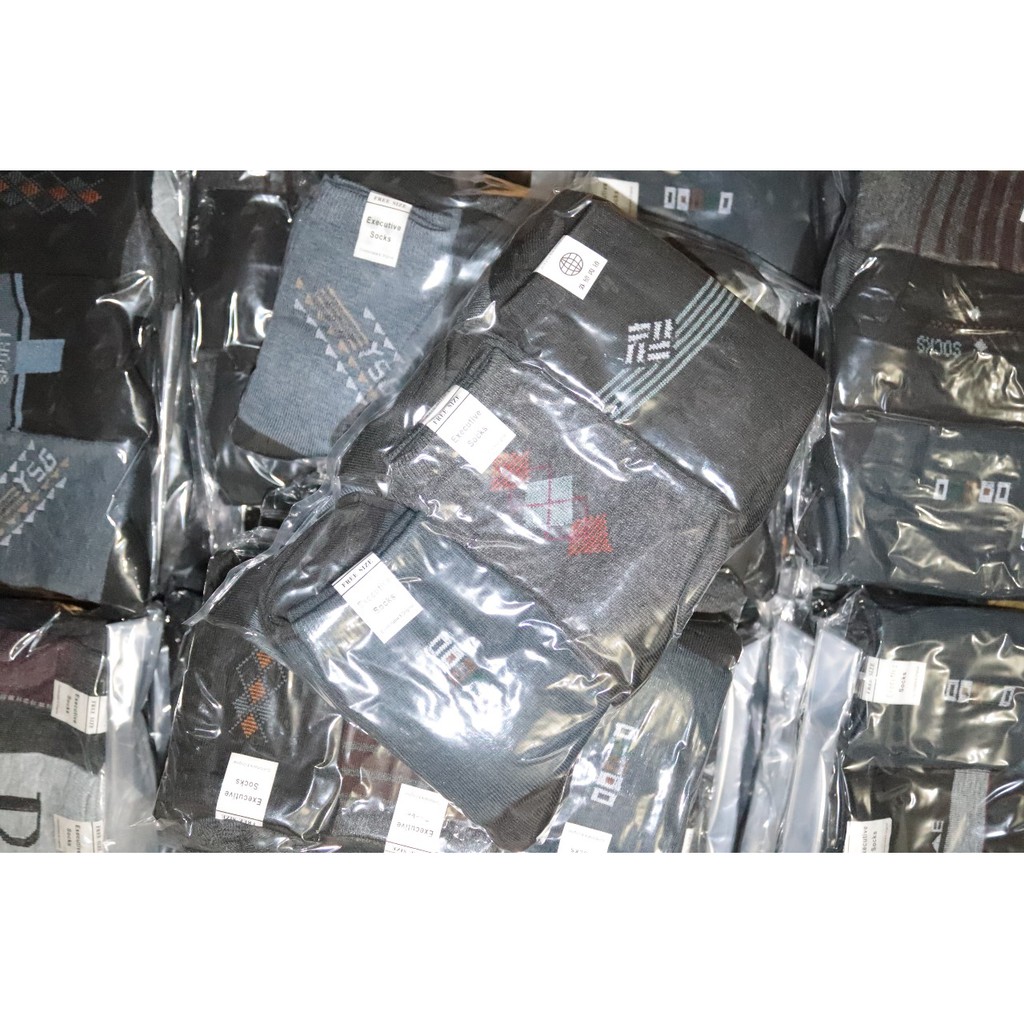 (1 Kilo/36 Pasang) Kaos Kaki Kantoran Motif Bely Komputer Spandek PE Packing PerLusin