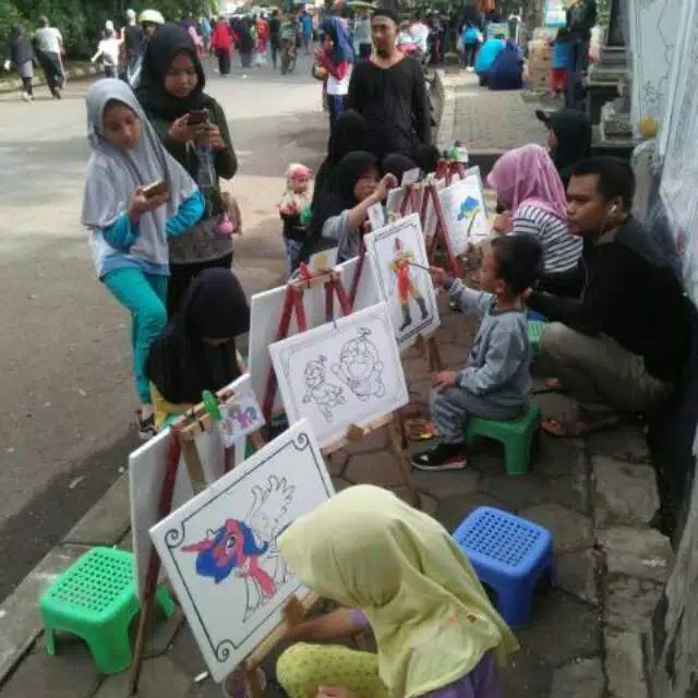 

air-cat- cat lukis satuan ukuran 250ml cat air - biru tua, 250ml -cat-air.