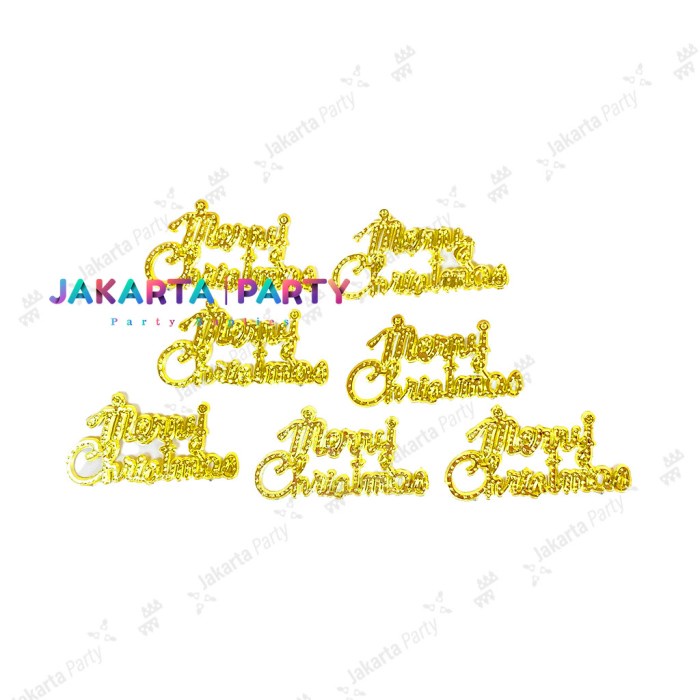 Hiasan natal gantung merry christsmas mini 6 pcs / hiasan pohon natal