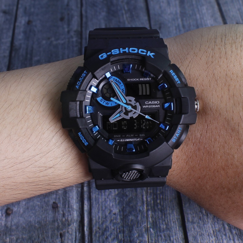 G-Shock Casio SUPER PREMIUM edisi ARMY GA700 / GA710 Black , Jam tangan pria & anak anak