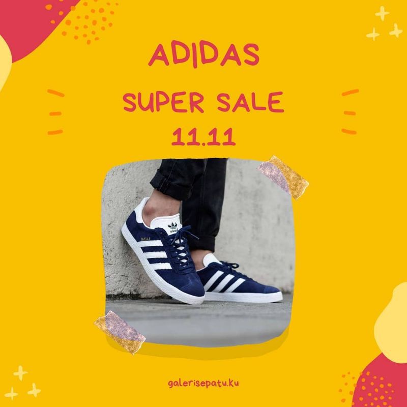 Sepatu Pria Adidas Gazelle Navy White ORIGINAL BRAND