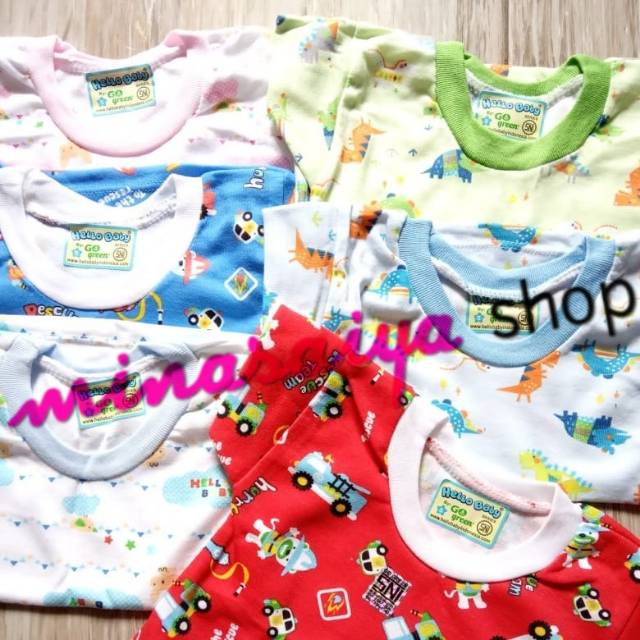 HELLO BABY 1 pc Kaos Oblong Bayi SNI Print Warna Uk. S - XL