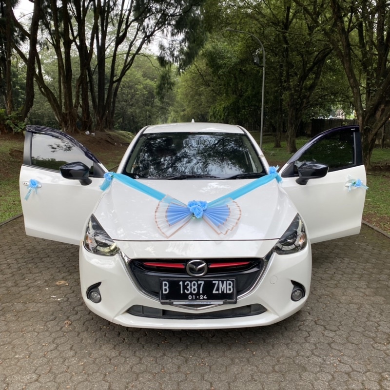 Bunga dekorasi mobil pengantin wedding car cantik murah meriah