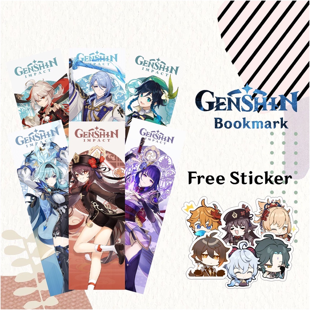 

BOOKMARK / PEMBATAS BUKU GENSHIN IMPACT {Baka Shounen}