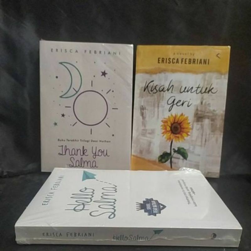 1 PAKET 3 NOVEL BEST SELLER ERISCA FEBRIANI KERTAS BOOKPAPER