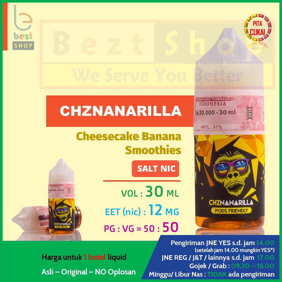 Chznanarilla Salt Nic Chznana Rilla 30 Ml Pods Friendly