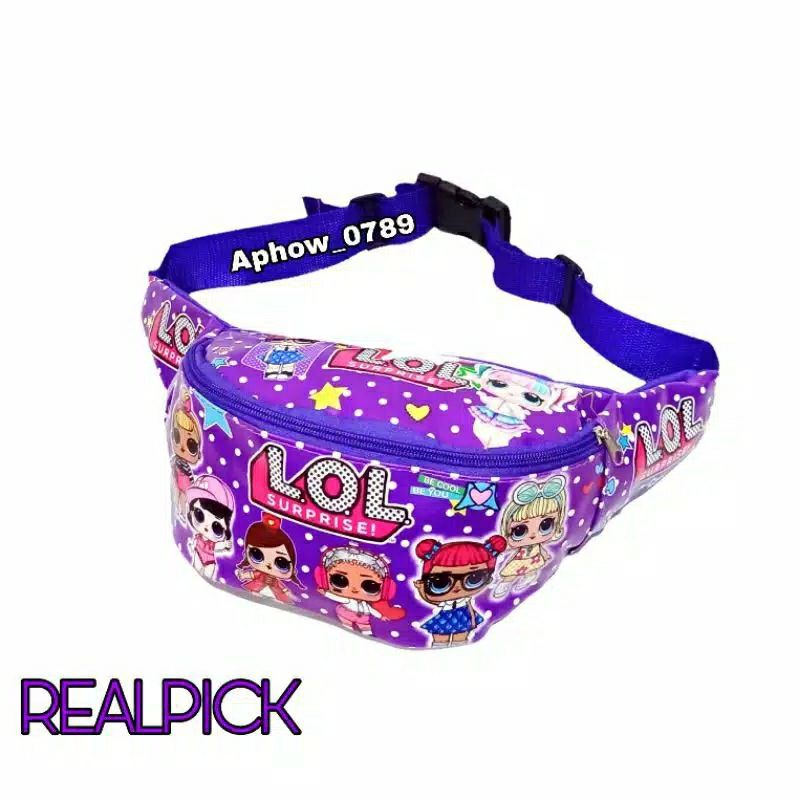 WAISTBAG ANAK MOTIF LOL TERMURAH FOTO REALPICK