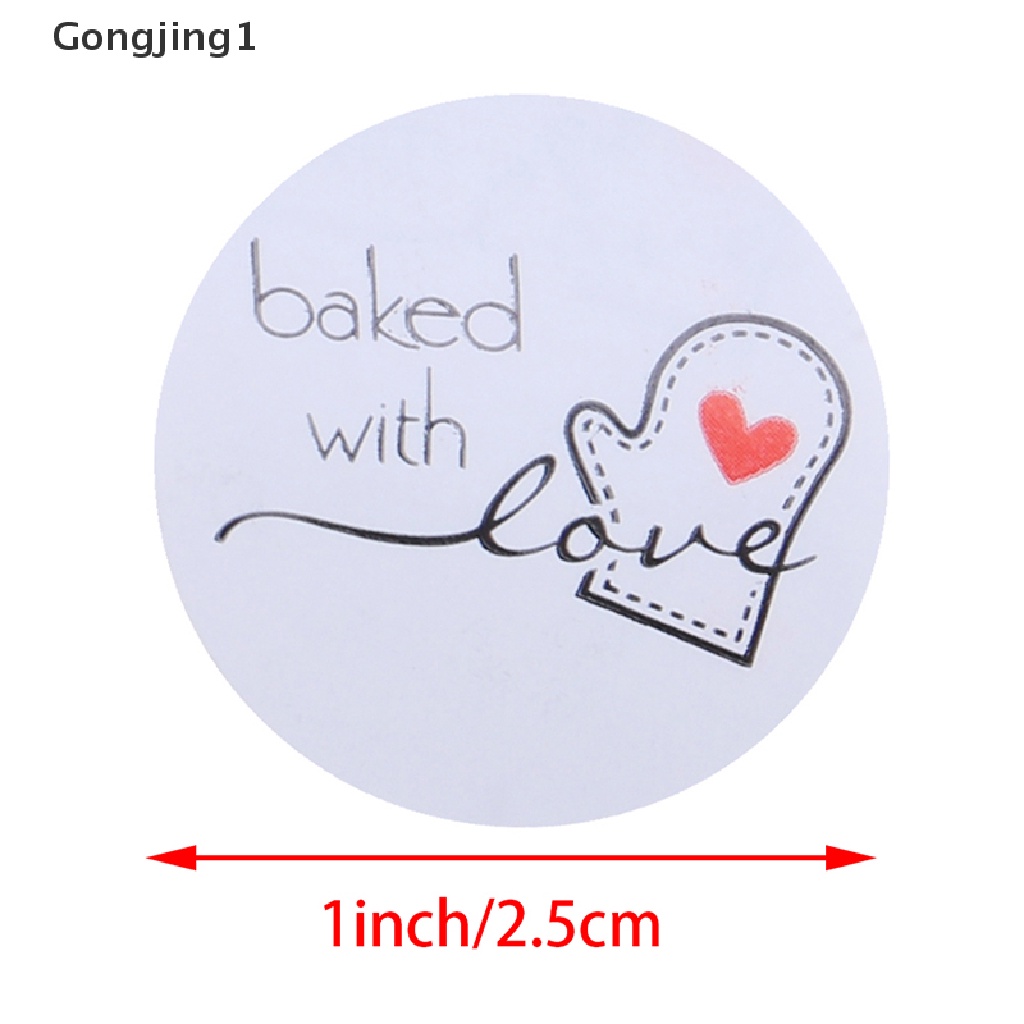 Gongjing1500pcs Stiker Label Bulat Tulisan Thank You Untuk Scrapbook