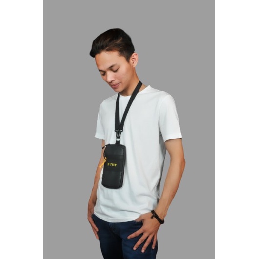 Hanging Wallet Grey Sling Phone Multifungsi