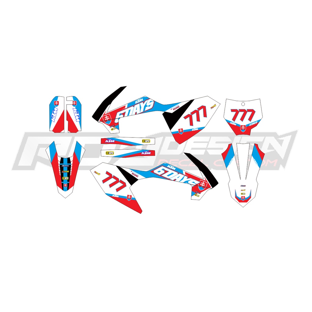 DECAL STICKER KTM 65 SX 2016 (008) DEKAL STIKER KTM 50 OREN BIRU PUTIH/ ORANGE BLUE PUTIH