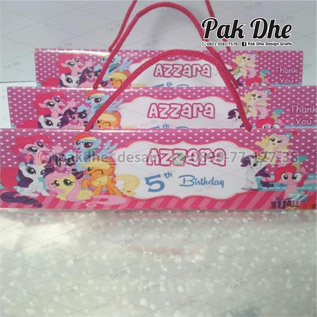 

Label plastik snack HANDBAG custom |Kemasan Snack Ulang Tahun Anak | Label Plastik