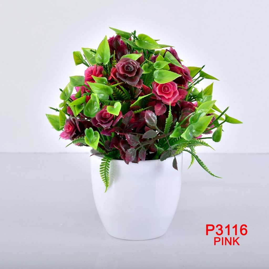 TIB/COD P3116 ( 1kg bisa 11pcs ) BUNGA DEKORASI/BUNGA PLASTIK/TANAMAN ARTIFISIAL-PINK