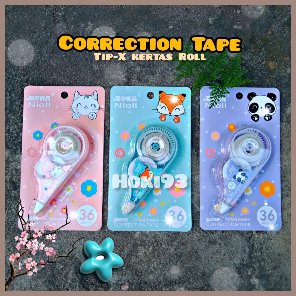 CORRECTION TAPE karakter lucu Tip Ex kertas roll