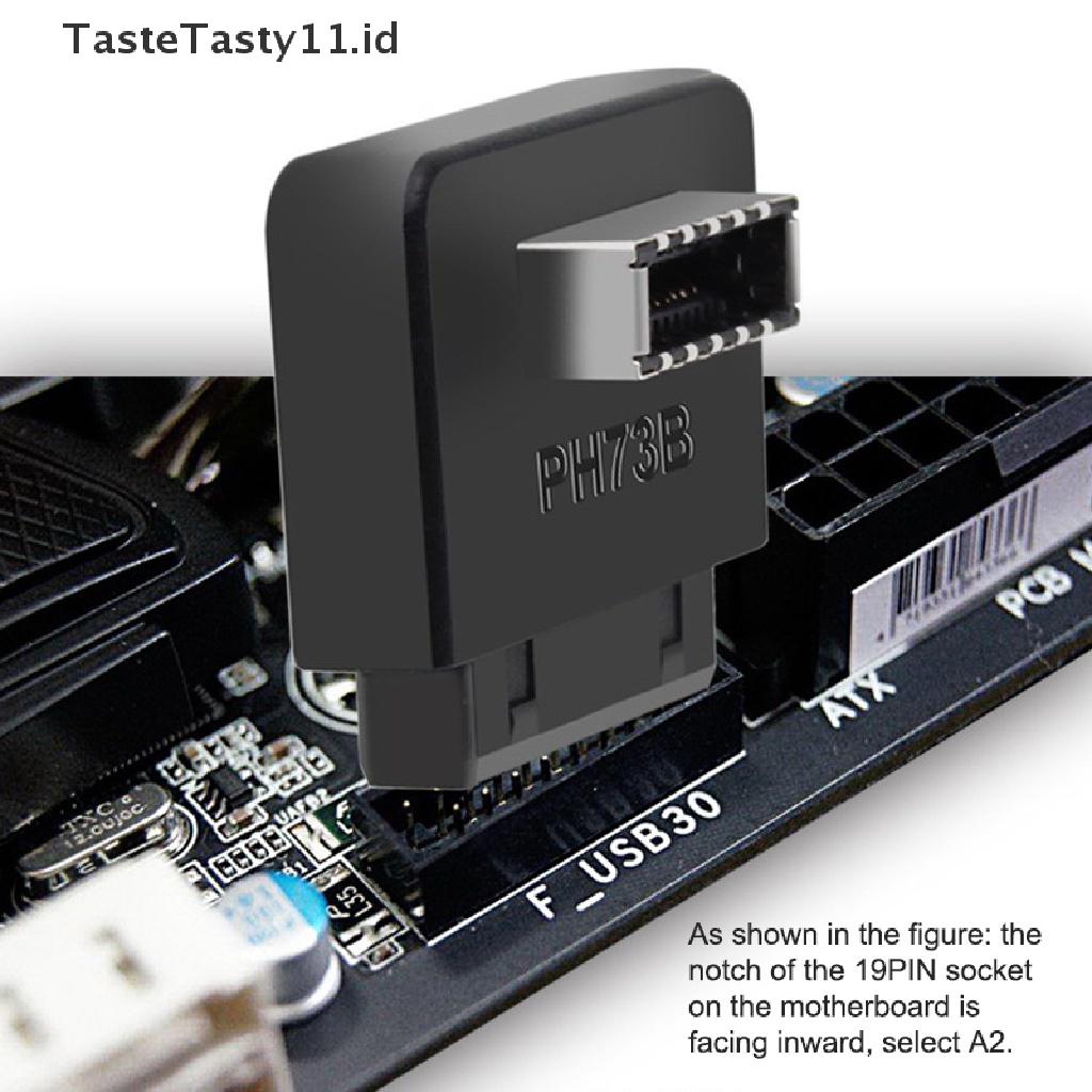 Adapter Motherboard USB 3.0 19pin 20pin Ke Tipe-E 90 Derajat