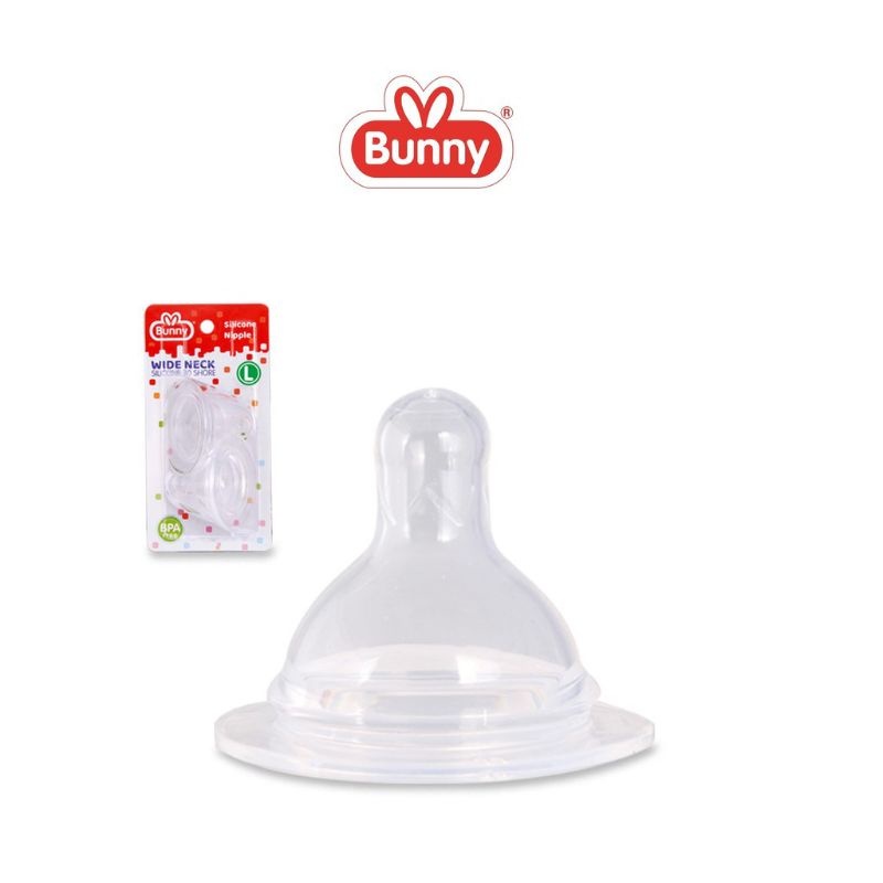 LustyBunny Wide Neck Nipple isi 2 / Dot Wideneck Lusty Bunny S/M/L