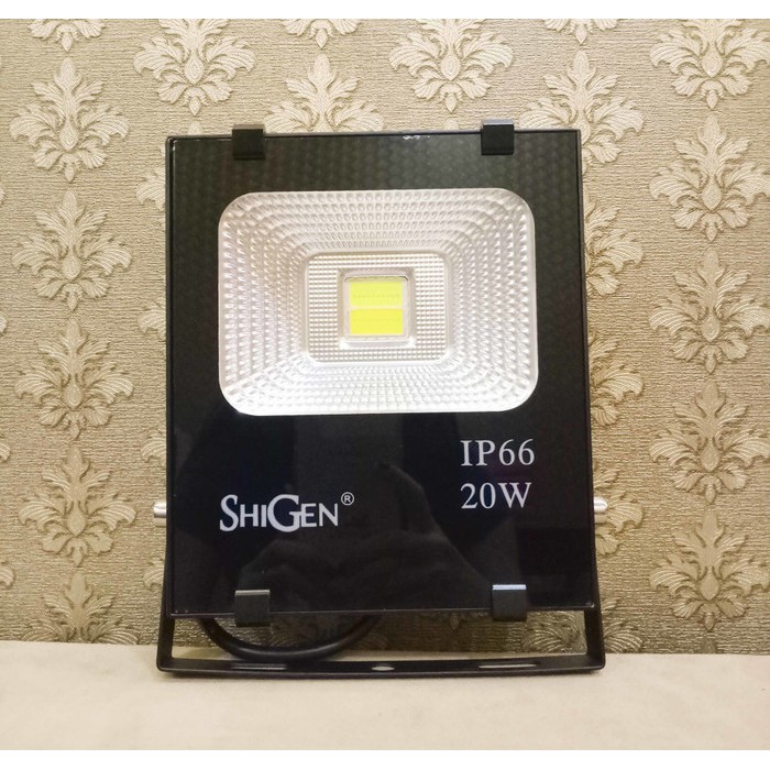 Lampu Sorot/Kap Halogen LED 2 Warna Putih &amp; Kuning SMD IP66 SHIGEN 20W