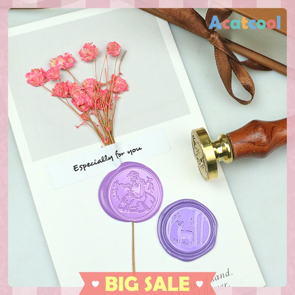 Stempel Segel Lilin Desain Tanaman Gaya Vintage Untuk Kerajinan Scrapbook Diary