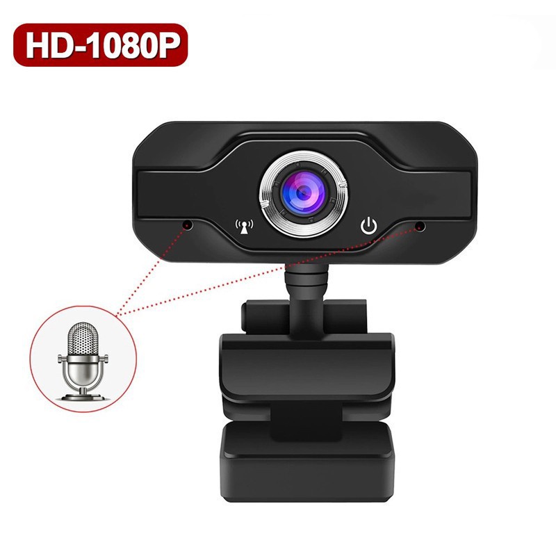 1080p WEBCAM DNMR 360 Mic Kamera Laptop Komputer PC Camera USB Berputar 360 derajat