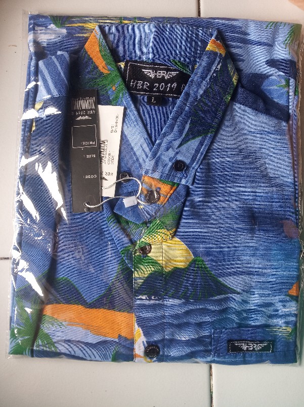 Kemeja Motif Pantai Terbaru