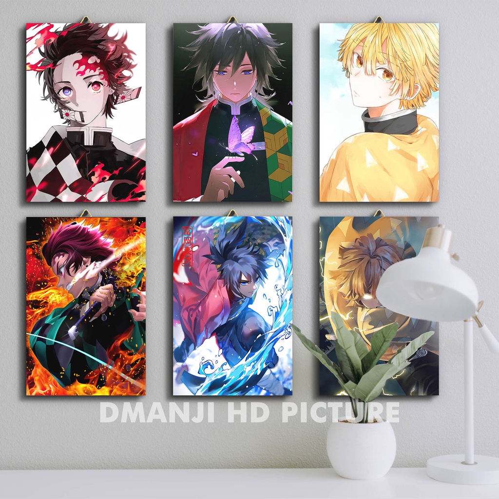 POSTER KAYU ANIME KIMETSU NO YAIBA / 20x30 / HIASAN DINDING / POSTER KAYU / POSTER KAYU TANJIRO / NE